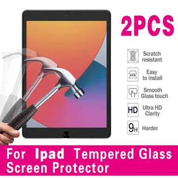 2Pcs de Vidro Temperado para IPad Ar 4 5 1 3 2 Polegadas Tablet IPad 10.2/9.7/10. 5/10.9/11 Gen/ Mini /Pro Tablet Filme Protetor Da Tela