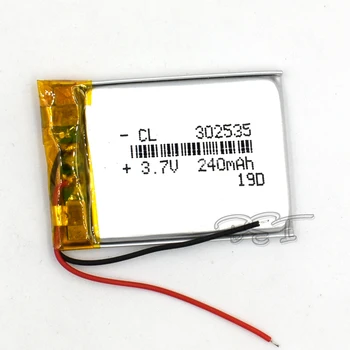 3.7 V lítio Navigator bateria Recarregável do Li-polímero bateria 302535 240mAh Li-Po MP4 baterias GPS MP3 MP5 do Li-íon da Célula