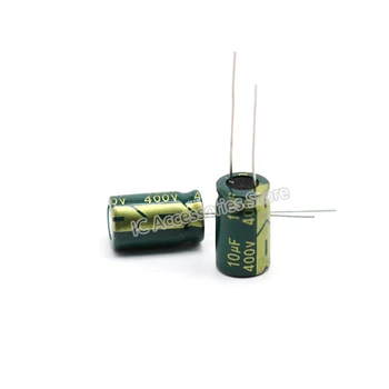 30pcs 400V10UF volume 10x17MM capacitor eletrolítico de alta frequência baixa resistência LED de alimentação da unidade de filtro 10UF400V 1