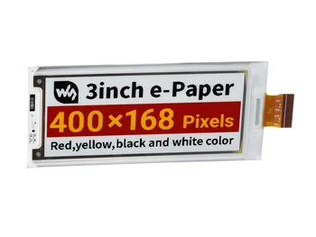 3inch e-Paper (G) matérias-exibir 400 × 168 SPI Interface de Baixa Potência, Ângulo de Visualização Amplo, de Papel, Como Efeito, Sem Electricidade 1