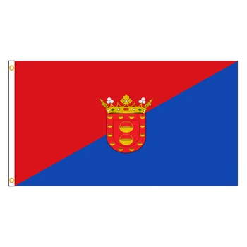 3Jflag 3X5Fts 90X150cm Espanha espanhol Ilhas Canárias, Lanzarote Bandeira