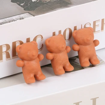 3Pcs Casa de bonecas em Miniatura Simulação Mini Urso Modelo Animal de Móveis DIY Acessórios de Decoração Brinquedo