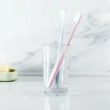 3Pcs/Set Escova de dentes Macia Higiene Oral Nano Escova de dentes Remover o Dente Manchas Portátil Par de dentes Escova de Dente para Limpeza de Cuidados