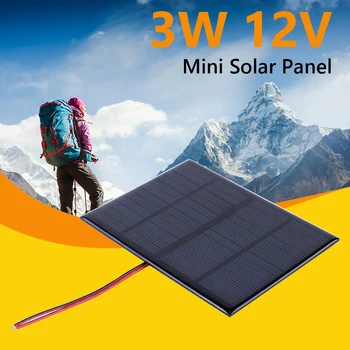 3W Polysilicon Painel Solar 12V 125MA Célula Solar Painel por Telefone ao ar livre de Carregamento da Bateria de Alimentação 115x85mm 2