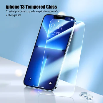 4PCS de Vidro Temperado para iPhone 11 12 13 Pro XR X XS Max Protetor de Tela para o iPhone 12 Pro Max Mini 7 8 6 6S Mais de 5 anos SE o Vidro 2