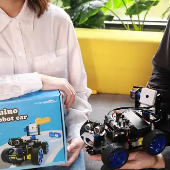 4WD Smart Carro Robô Kit Para Arduino UNO R3 DIY-TRONCO Projetos de Robótica para a Programação de Ensino +e-Manual