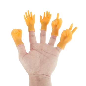 5 pcs de desenho animado Engraçado Dedo Mãos Definir o Creative Dedo Brinquedos De Brinquedos ao Redor Da Pequena Mão Modelo Presente de Halloween Brinquedos Fantoches de Dedo 1