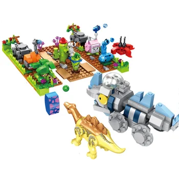 666PCS Zumbi Dinossauro Modelo de Construção de Blocos de Tijolos Conjunto de Brinquedos Para Crianças 2
