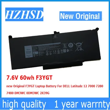 7.6 V 60 wh F3YGT novo Original F3YGT Laptop Bateria Para DELL Latitude 12 7000 7280 7480 DM3WC 0DM3WC 2X39G 1