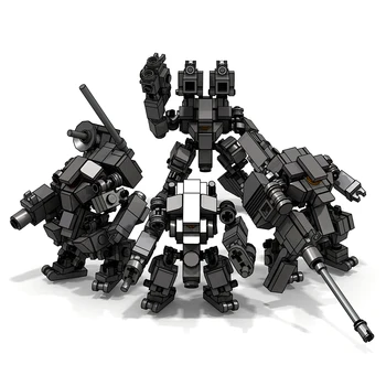 8CM Mecha de Combate a Guerra Soldado Robôs Modelo de conjunto de Pequenas Partículas de Blocos de Construção de Brinquedos Educativos Para Crianças de Tijolos