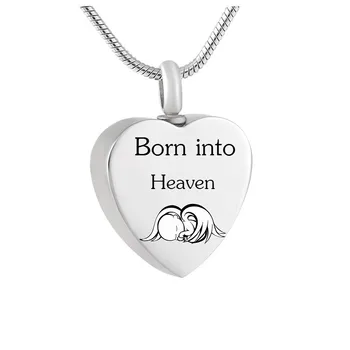 A perda da Criança/Bebê Memorial de Lembrança Urn Colar de Cinzas para a Mãe Aborto Simpatia Dom, Nasceu para o Céu 1