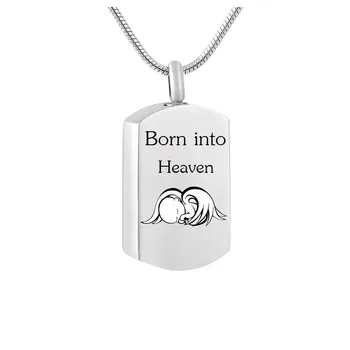 A perda da Criança/Bebê Memorial de Lembrança Urn Colar de Cinzas para a Mãe Aborto Simpatia Dom, Nasceu para o Céu 2