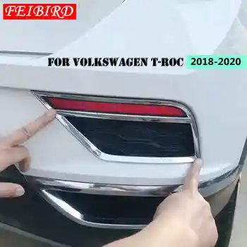 A Volkswagen T-T Roc Roc 2018 - 2021 Auto ABS Estilo da Cauda Nevoeiro Luzes faróis de nevoeiro Cromado Tampa Guarnição de Prata Brilhante
