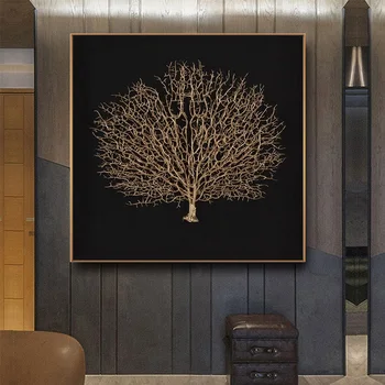 Abstrato moderno Árvore da Vida, Tela de Pintura, Arte de Parede de Pôsteres e Impressões de Pintura em Tela para a Sala de Decoração de Escritório