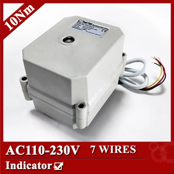 AC110V Elétrica Atuador da Válvula, 7 fios Motorizada Válvula de driver , 10Nm Motorizada Válvula de controle com indicador 1
