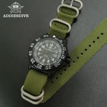 Addies Homens Militar Relógios de Lazer, Esportes ao ar livre Luminoso do Relógio Multi-funcional da OTAN nylon Impermeável Homens Relógio de Quartzo 2