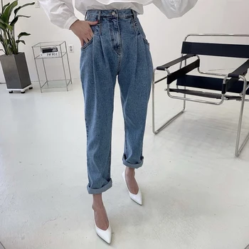 Fim YiYiMiYu Retrô Vintage y2k Flare Jeans para Mulheres de Cintura Alta Harajuku, Denim, calças de Moletom Streetwear coreano Estética 90 Calças \ Fundos | Arquitetomais.com.br 11
