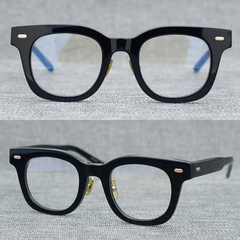 Alta Qualidade Grossa E Sólida Acetato De Óculos Original Japão Artesanal De Qualidade A Família Real Britânica Óculos De Titânio Nariz