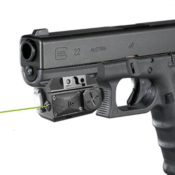 Alumínio Lanterna Tática E Visão Laser Verde Picatinny Rail Montado Lanterna Pistola Pistola De Luz