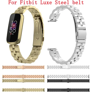Alça de pulso Para Fitbit Luxe Pulseira Inteligente Banda de Metal de Aço Inoxidável Relógio Banda Para o Fitbit luxe Edição Especial Pulseiras Correia