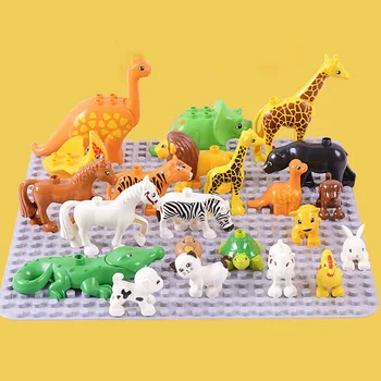 Animal De Grande Porte Partículas De Blocos De Construção, Acessórios Para Animais Compatível Elefante, Hipopótamo Tigre, Leão, Girafa Brinquedos Para Crianças 1