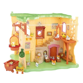Anime Hamtaro Porão Conjunto Com 12 peças Hamster Figura Boneca, Brincar de faz de conta Miniaturas de Dollhouse Crianças Brinquedos para Meninas Meninos Crianças