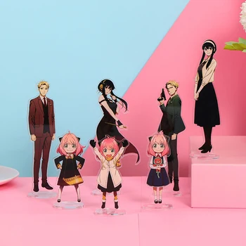 Anime Spy X Família De Desenho Animado Personagens De Anime Tela De Acrílico Com Suporte De Placa Secretária De Decoração De Interiores Standee Presente De Aniversário 1