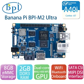 Banana Pi BPI-M2 Ultra Allwinner A40i Quad Core, 2GB de memória DDR3 8GB curso de mestrado erasmus mundus Com wi-Fi a Bordo BT4.0 Suporte SATA MIPI DSI CSI Única Placa