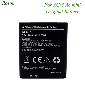 Bateria do Telefone móvel para AGM A8 mini,2600mAh Nova cópia de segurança de Baterias de Substituição Para AGM A8 mini Smart Celular do li-íon da Bateria