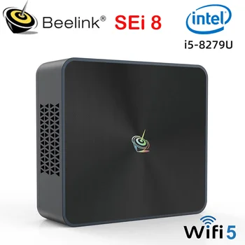 Beelink SEi 8 Mini PC Intel Core i5 8279U 8 Gen Windows 11 Pro Wifi5 DDR4 16GB SSD 500GB 4K Dupla HD 1000M Computador da área de Trabalho