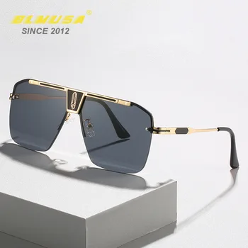 Fim 2022 Casal Quente Flat Top Condução de Luxo Óculos de sol de Ouro 18K Grande Moldura Quadrada Mulheres de Óculos de sol Tons Brad Pitt Homens de Óculos de Sol \ Homens de Óculos | Arquitetomais.com.br 11