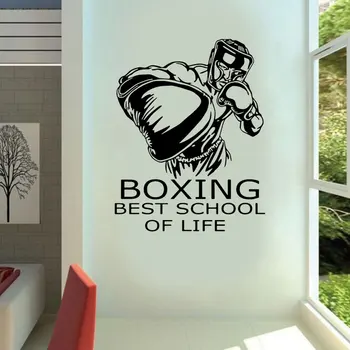 Boxe Motivacional Citação De Parede Decal Boxer Esportes Vinil Autocolante Para Decoração De Interiores Decoração De Inspiração Art Sala De Ginástica Decoração A331 2