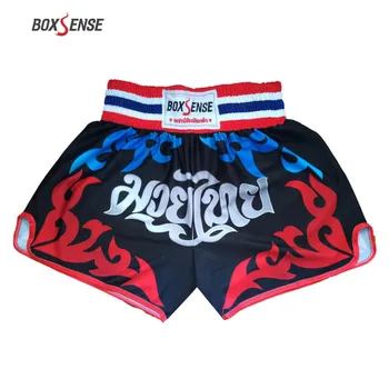 Boxsense Shorts de muay thai Boxe MMA Luz Respirável Boxe Troncos de Impressão Grappling Sanda Shorts MMA Boxeo Kickboxing Calças 2