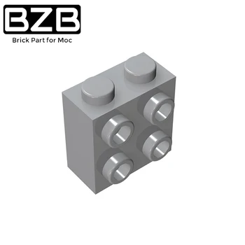 BZB 10pcs MOC 22885 Tijolo Modificado 1 x 2 x 1 2/3 com Tachas na Lateral Compatível Monta Partículas de Peças DIY Garoto Edu Brinquedo
