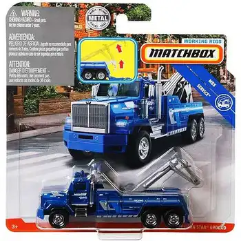 Caixa De Fósforos 1:64 Mattel Construção De Caminhão De Reboque Mesa De Veículo De Resgate Com Partes Móveis Edição De Colecionador De Metal Fundido Modelo 2