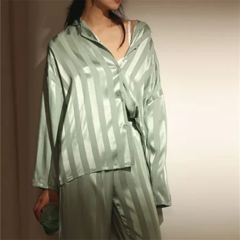 Fim QWEEK Verificado Pijama Verde Casaquinho para as Mulheres de Verão, Roupas de grife terninhos Pijamas Camisola Lingerie Cueca \ roupa interior | Arquitetomais.com.br 11