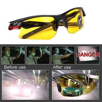 Carro Anti-Reflexo De Visão Noturna Drivers De Óculos De Interior Acessório De Proteção Mudanças Óculos De Visão Noturna, Óculos De Condução Óculos