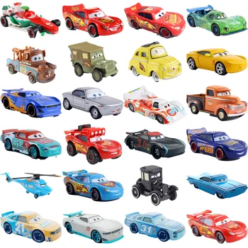 Carros 2, 3 Da Disney Pixar Lightning McQueen, Chick Hicks, Doc Hudson Mater 1:55 Fundido De Liga De Metal Modelo De Corrida Menino De Presente De Aniversário De Brinquedo