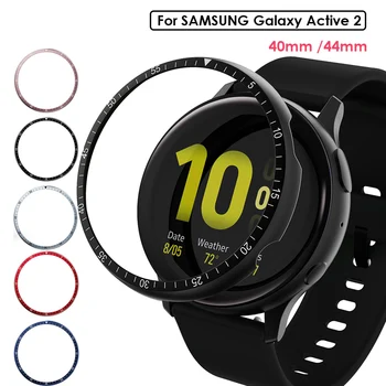 Case Para Samsung Galaxy Watch active 2 40mm 44mm Protetor de Aro Acessórios Adesivo de pára-choque de Metal Tampa Active2 40 44 mm