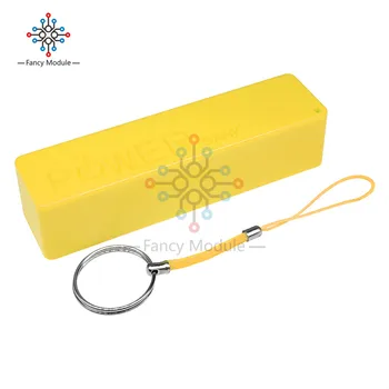 Chegada nova 1Pcs Banco do Poder de USB Caso o Kit de Carregador de Bateria 18650 Caixa de DIY Kit Amarelo 1