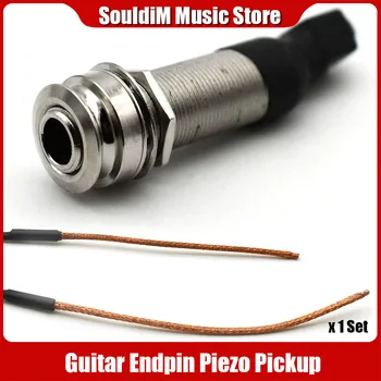 Cilindro Endpin Pickup com Soft Guitarra Piezo Ponte Sela EQ Piezo Pickup 6,35 mm Jack para Cavaquinho Violão