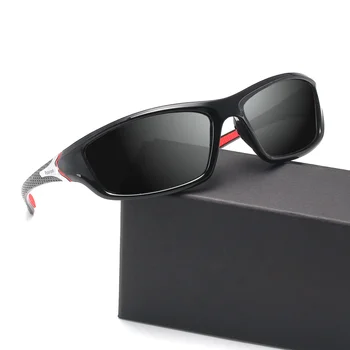 Clássico Óculos de sol Polarizados Homens Mulheres o Design da Marca Condução Praça Armação Óculos de Sol Masculino de Óculos de proteção UV400 Gafas De Sol 2