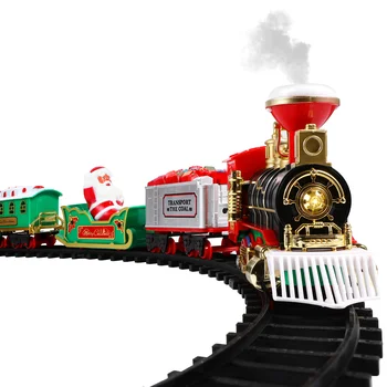 Comboio De Natal Settree Elétrico Do Brinquedo As Crianças Brinquedos Trens Conjuntos De Filhos, O Modelvillage Presente Ferroviária Mini Locomotiva A Vapor