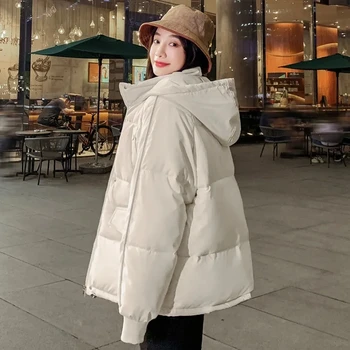 Coreia Do Sul O Inverno Pão Casaco Para Baixo Casaco De Algodão Mulheres 2022 Novo Curta Com Capuz Acolchoado Parkas Engrossado Casaco De Agasalho Y872