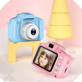 Crianças Cameral Brinquedos Mini Câmera Digital de Brinquedos para as Crianças de 2 Polegadas com Ecrã HD de Chargable Fotografia Adereços Bebê Bonito Presente de Aniversário de Criança