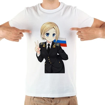 Criméia Procurador Natalia Vladimirovna Poklonskaya Anime Bonito Tshirt Homens Verão A Nova Branca De Manga Curta Casual Tees Cool T-Shirt