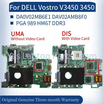 DA0V02MB6E1 DAV02AMB8F1 Para DELL Vostro V3450 3450 Laptop placa-mãe CN-0JYYRY 0JYYRY CN-0GG0VM 0GG0VM HM67 Notebook placa-Mãe