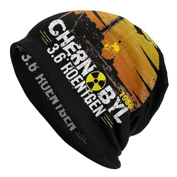 De Chernobyl, de 1986 3.6 Roentgen Bonnet Chapéu de Outono Inverno da Rua Skullies Beanies Chapéus para os Homens de Chapéu de Malha Quente Dupla-uso Unissex Pac