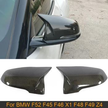 De Fibra de carbono, Espelho Retrovisor de Carro Cobre Tampas Para BMW F52 F45 F46 X1 F48 F49 Z4 Para Toyota Supra Chifre Substituir o Espelho de Cobre ABS 1