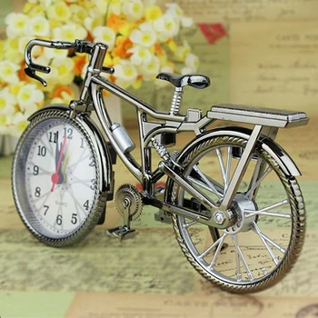 Decoração De Casa De Jardim Vintage Número Arábico Criativo Tabela De Bicicleta, Relógio Despertador Decoração Do Ambiente De Trabalho De Decoração De Quarto De Artesanato